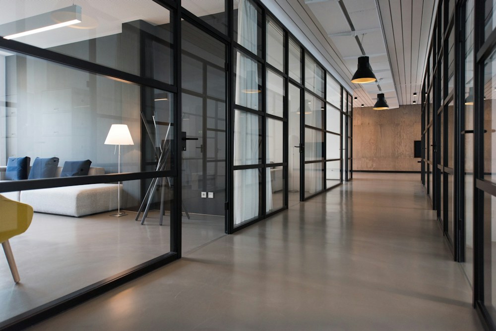 Bright, welcoming office with clean tables and sunlit common areas